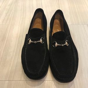 Men’s Black Gucci suede loafers size 12